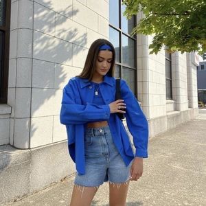 Cute Blue Oversized Shirt Unisex🤍🎀