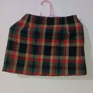 Checked mini Skirt For Women