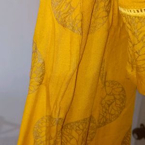 Mustard Cotton Kurti xxl Size