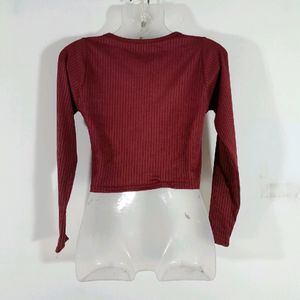 Cute Maroon Crop Top