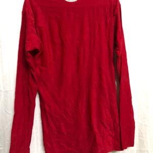 Under Armour Red Long Sleeve T Shirt