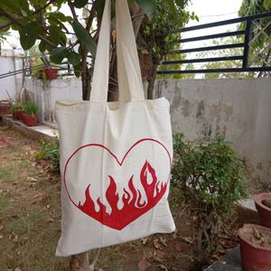 New Flame Heart Tote Bag