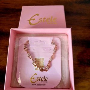 ESTELE Rose Gold Plate Crystal Wraparound BRACELET