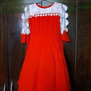 Beautiful Red Anarkali Frock