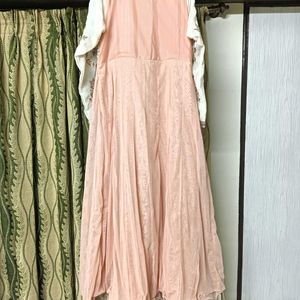 PEACH & WHITE GOWN SET