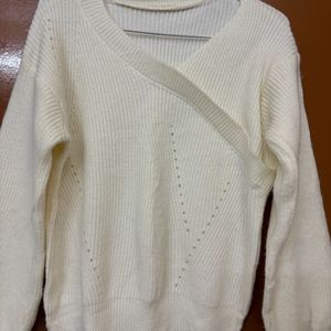 Korean Neck Cut Soft Woollen Knit Pullover