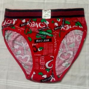 L Size Panty With Printed