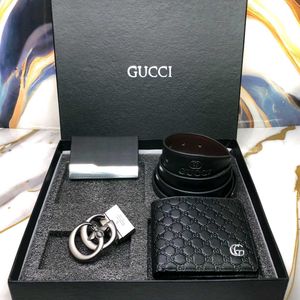 GUCCI MENS WALLET BELT & HOLDER COMBO