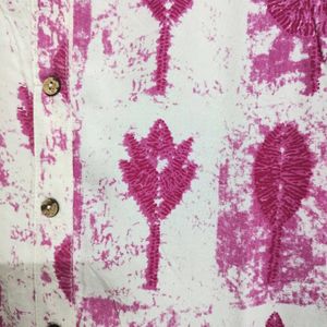 Floral Tie-Dye Frock Style Kurti