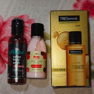 Body Wash, Bodylotion, Hair Serum