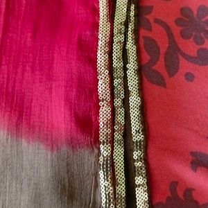 Green And Maroon Dupatta