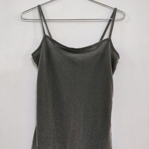 Party Wear Silver Strappy Top