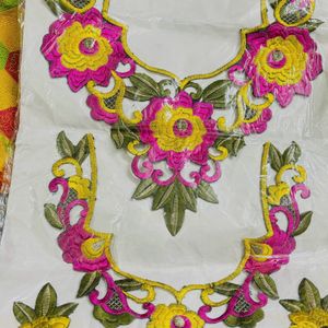 Yellow Suit , Cotton Salwar, Dupatta And Neckpiece