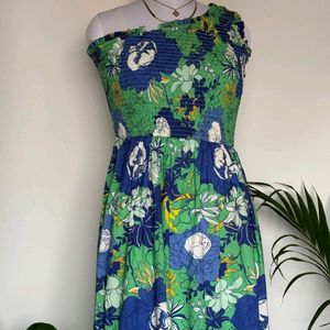 Pinteresty Floral Cold Shoulder Maxi Dress