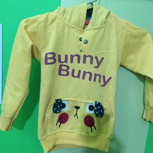 Lovely Yellow Hoodie Winter Wear