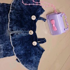 Baby Girls Denim Middi Dress