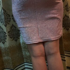 Strechable Shimmery Pink Bodycon