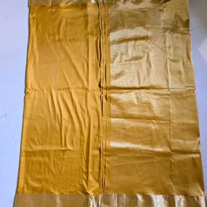 Golden saree with blouse piece