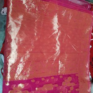 Party Wear Net Silk Banarasi Saree Heavy Work