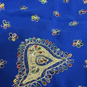 Beautiful Blue Fancy Saree