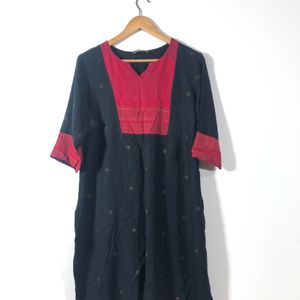 Black Printed Kurta(Women’s)