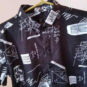 Men's Black Printed shirt