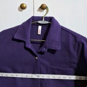 Purple Woolen Shacket