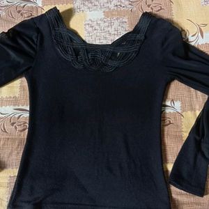 Black Full Sleeve Top For Sale