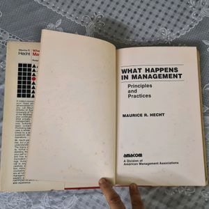 What happens in Management by Maurice R. Hecht