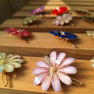 Rhinestone Flower Clips