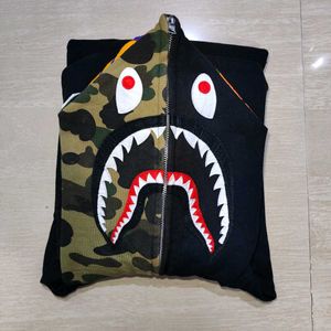 Bape camo sleeve full zip shark hoodie