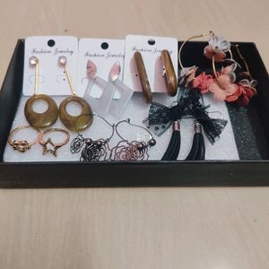 Ear Ring Set (6) With Rin