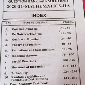 Sr. MATHEMATICS 2A Study Material