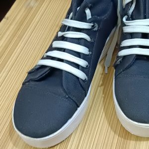 Grey Platform Sneakers With Flaws