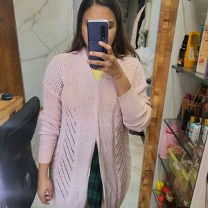 Pink Woolen Jacket For Winter