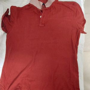 M&S cotton Tshirt in Rust color