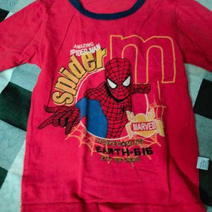 Red Color Spider Man T Shirt