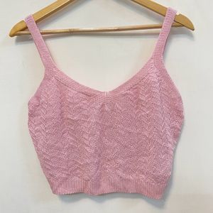 pink knitted top