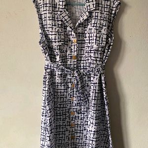 Sleeveless Shirt Dress For Women