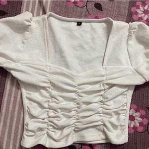 White Crop Top For Women