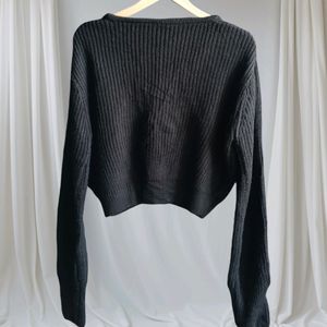 Black Knit Cardigan