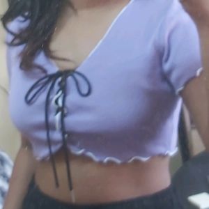 lavender crop top