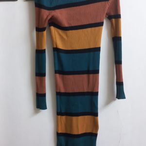 Striped Multicolor Bodycon Dress From Forever21