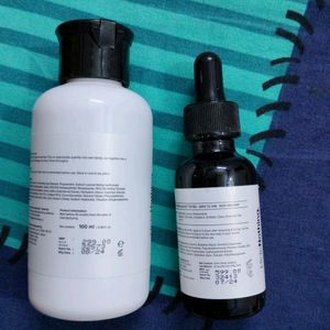 Minimalist face wash and serum