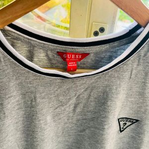 Guess grey crop tshirt