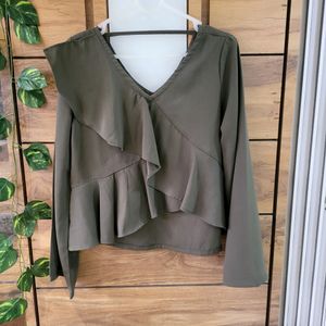 NUSH (Anushka Sharma) Brand Olive Green Top