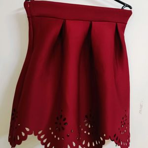 Red Velvet Party Skirt