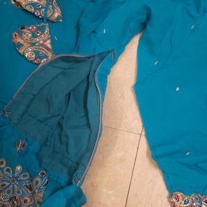 Sky Blue Lengha Choli