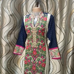 Multicolored Kurti With Duppatta