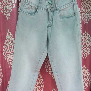 Grey High Waisted Denim